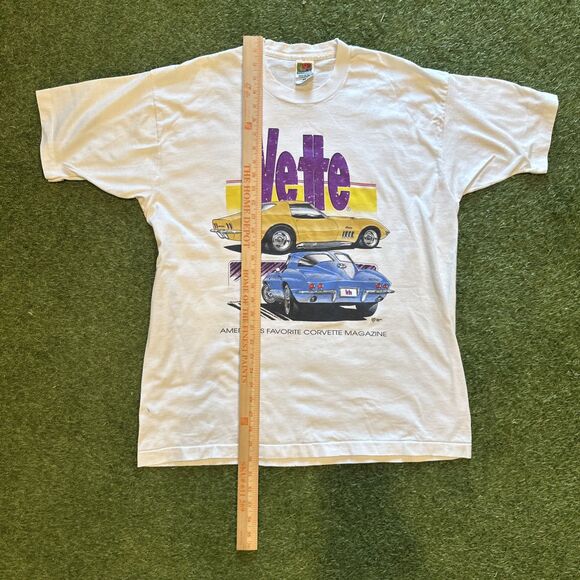 Vintage 90’s Single Stitch Vette Magazine Corvette White T Shirt Mens Size XL - Picture 2 of 14